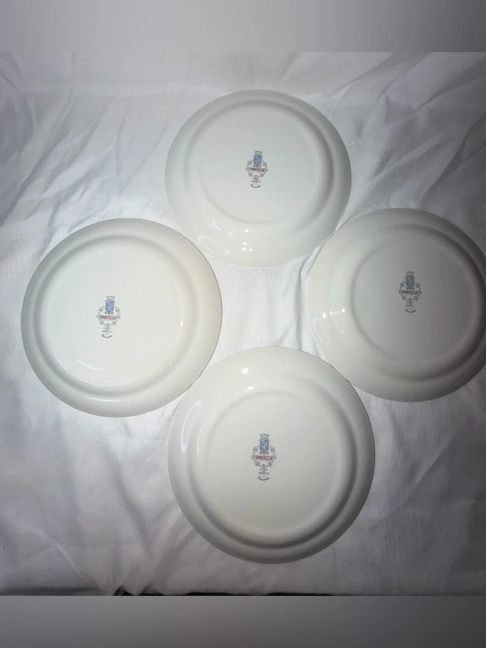 Set of 4 Vintage Pontesa Spain Castilian Chinamoda Blue Mandala 7